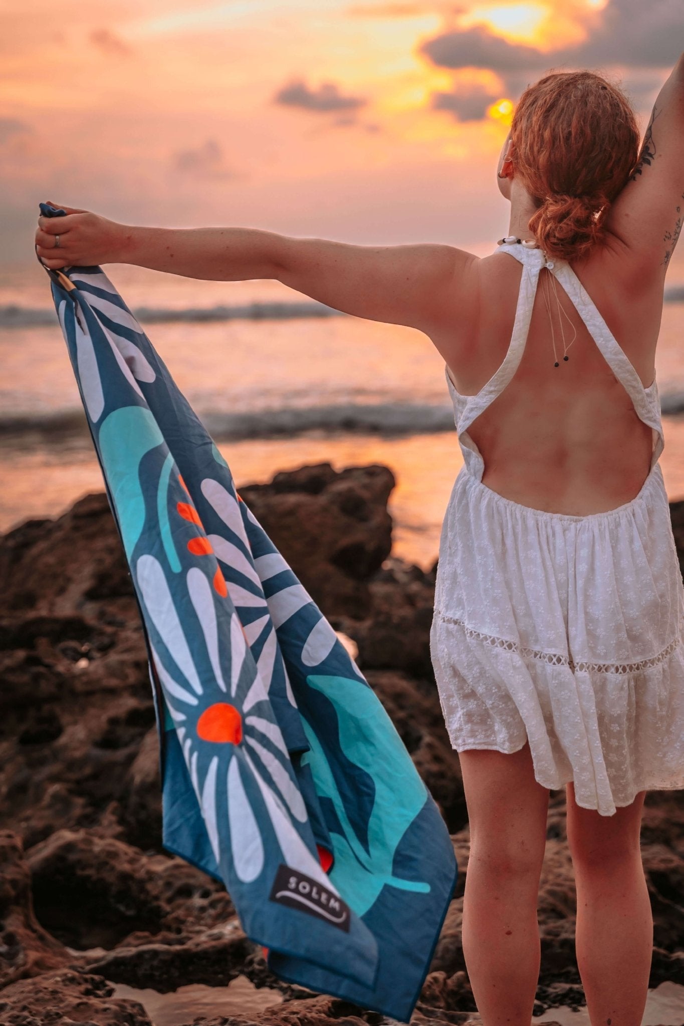 Serviette de plage - Rétro Bloom XL