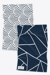 Linges à vaisselle Les Raffinés - Marine (Lot de 2)