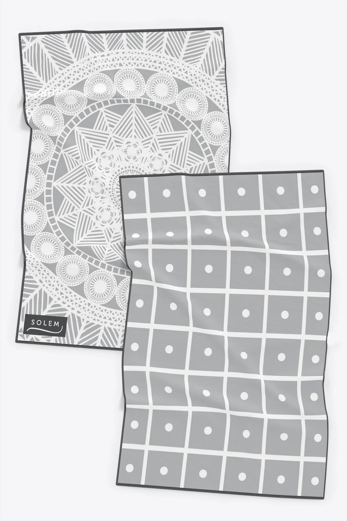 Linges à vaisselle Les Raffinés - Gris (Lot de 2)