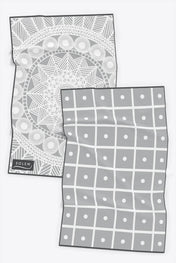 Linges à vaisselle Les Raffinés - Gris (Lot de 2)