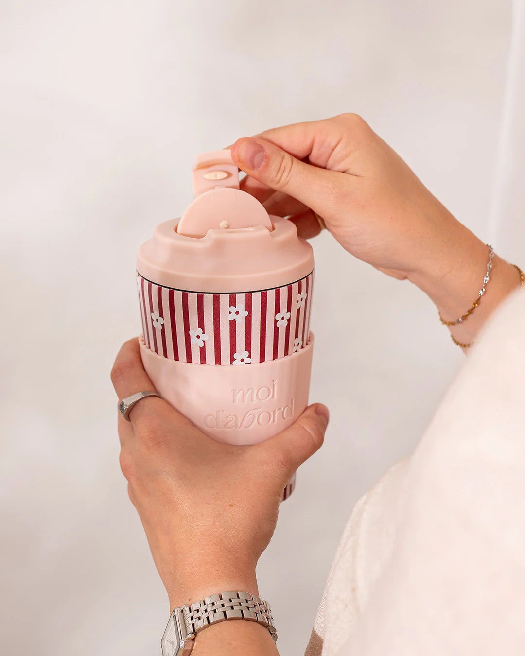 Tasse de voyage isotherme - Rayures velours bientôt bientôt dispo