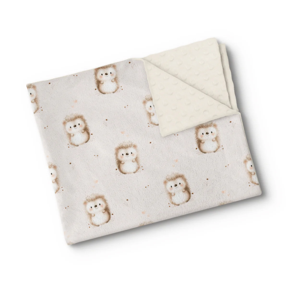 Couverture en minky - Pik-pik et fleurs