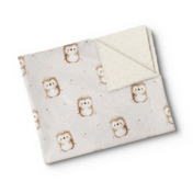 Couverture en minky - Pik-pik et fleurs