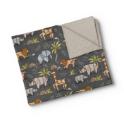 Couverture en minky - Origami Safari