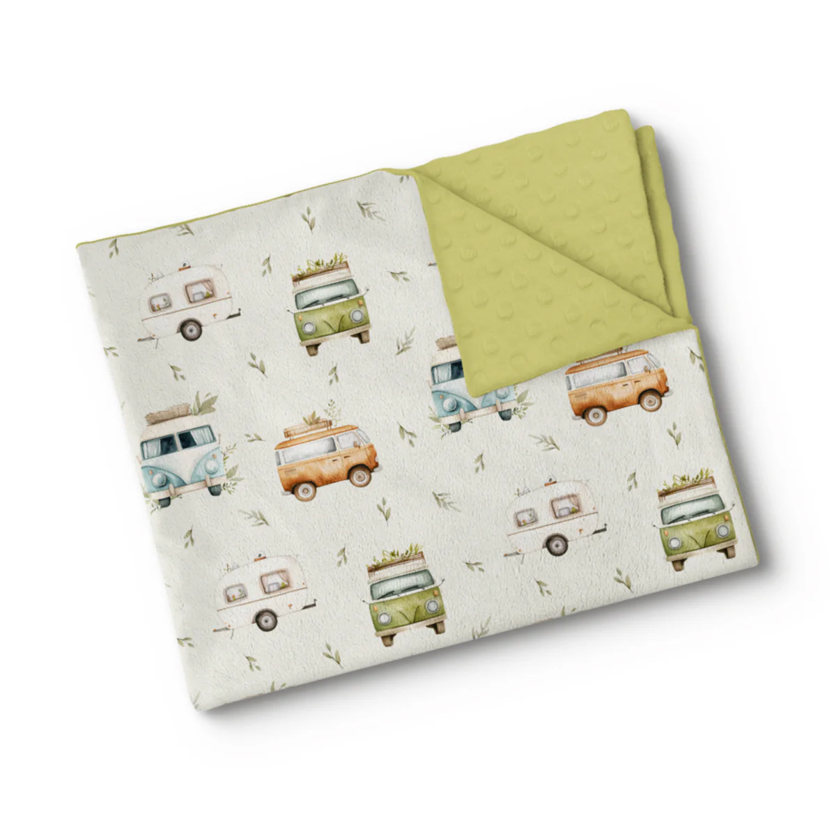 Couverture en minky - Camper boho