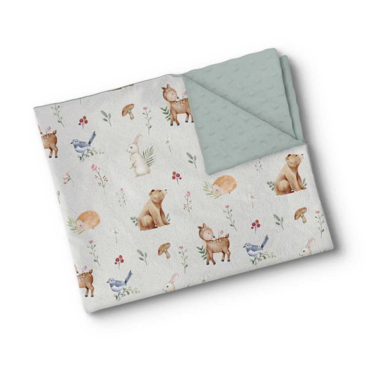 Couverture en minky - Coquette forêt