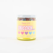 Bougie Unicorn Heart  - Baies sucrées + Barbe à papa rose
