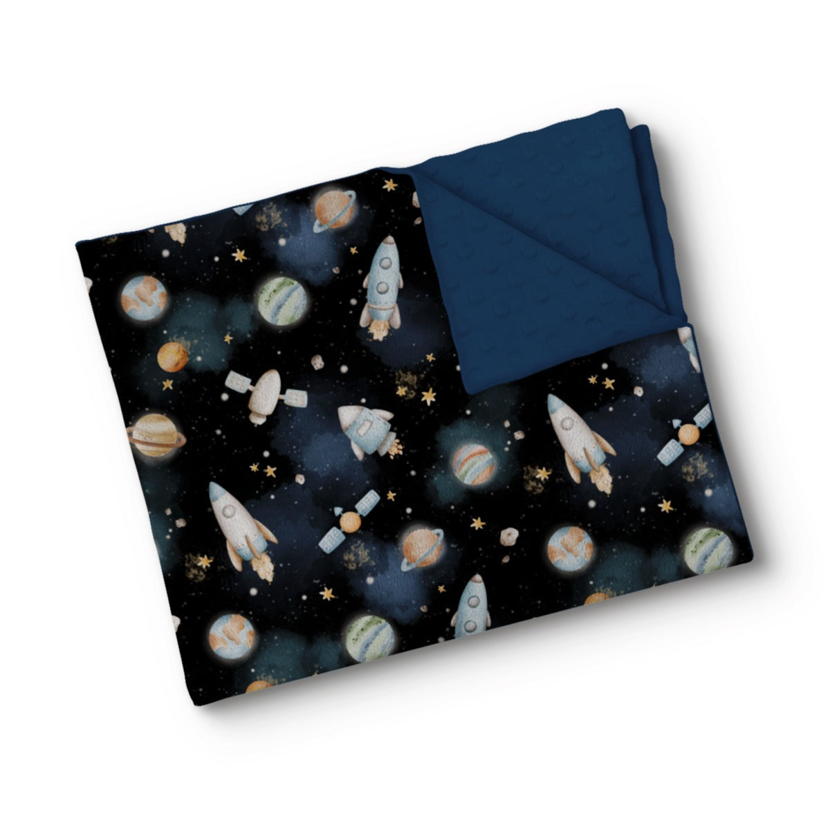 Couverture en minky - Vaisseau spatial
