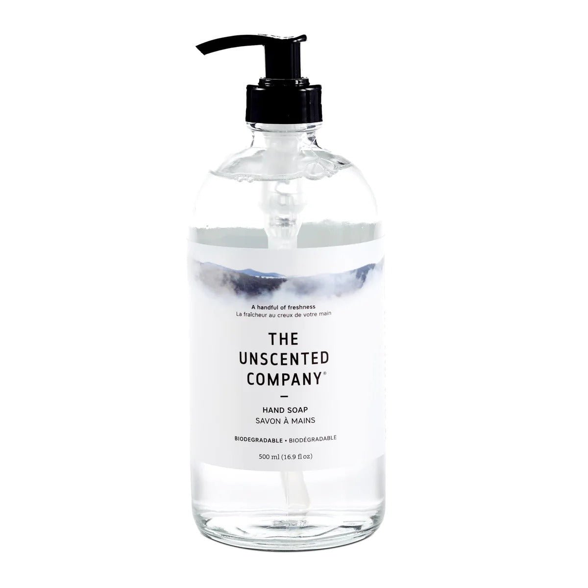 Savon à mains – Bouteille en verre