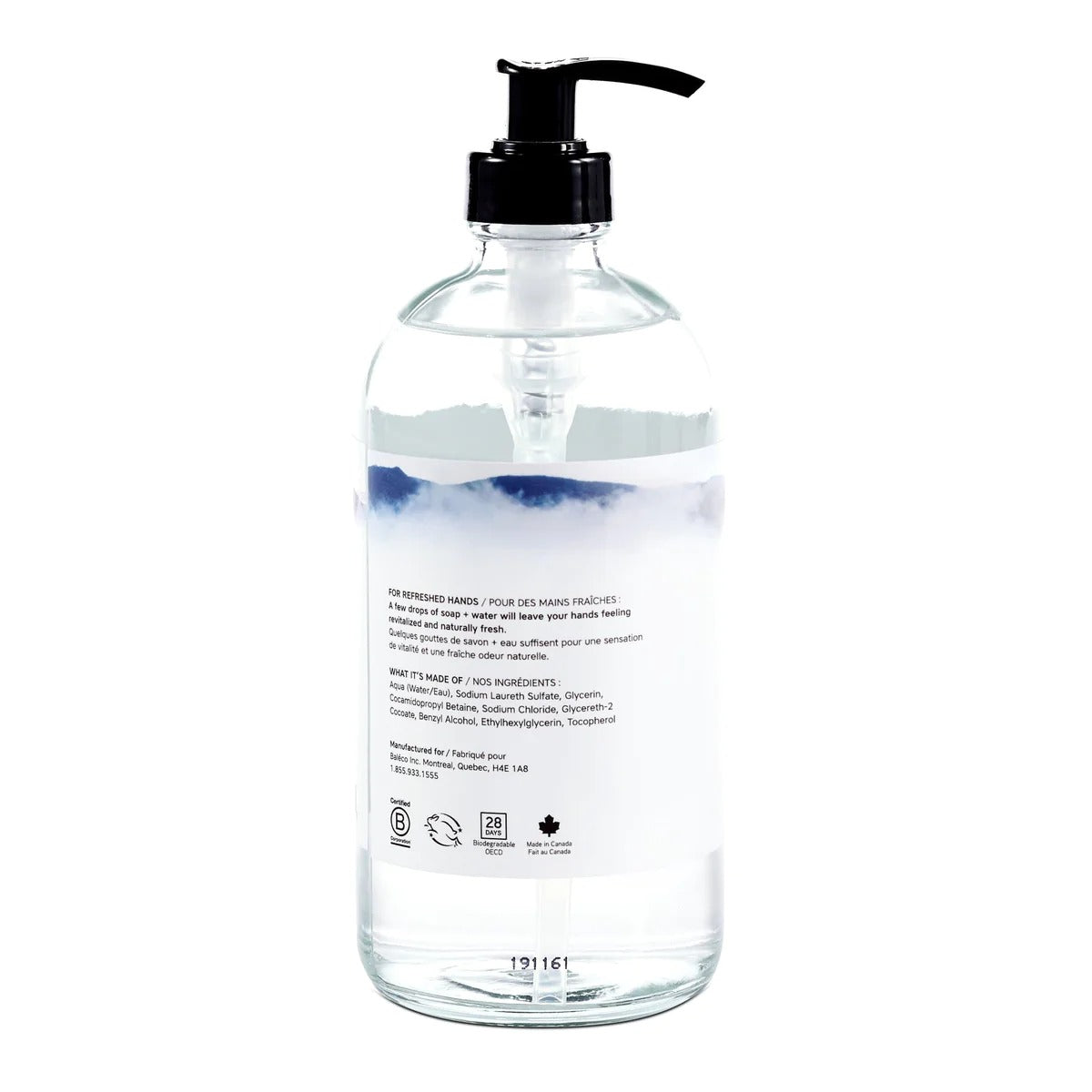 Savon à mains – Bouteille en verre