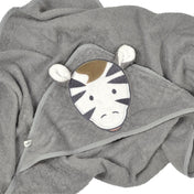 Serviette à capuchon pour bébé - Zébre