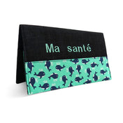 Protège carnet santé personnalisé gars Baleines bleu