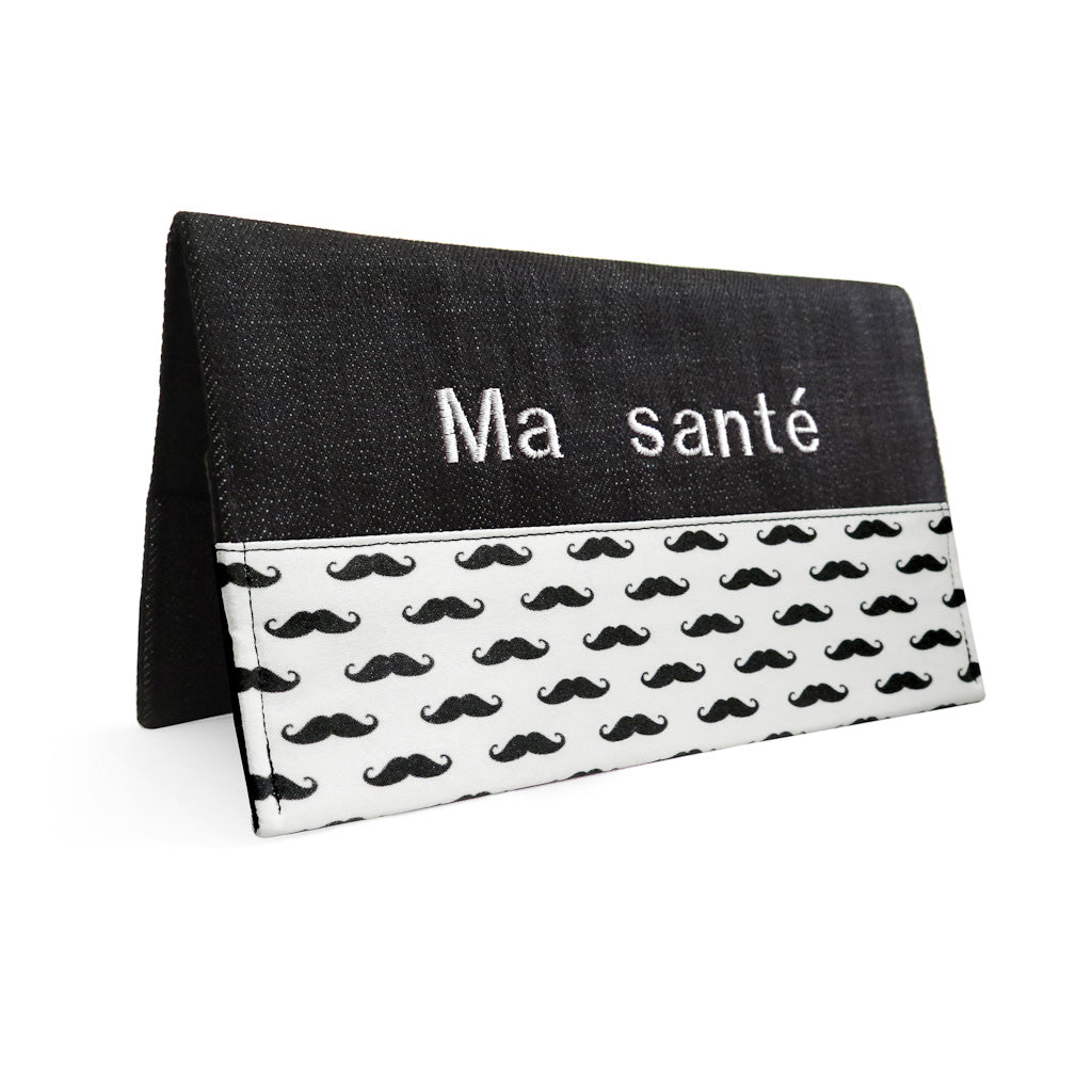 Protège carnet santé personnalisé gars Moustache