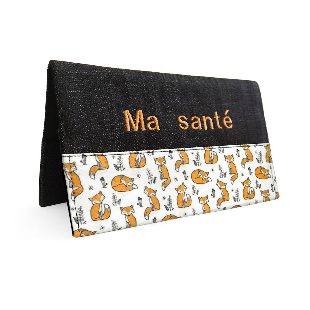 Protège carnet santé personnalisé fille Renard