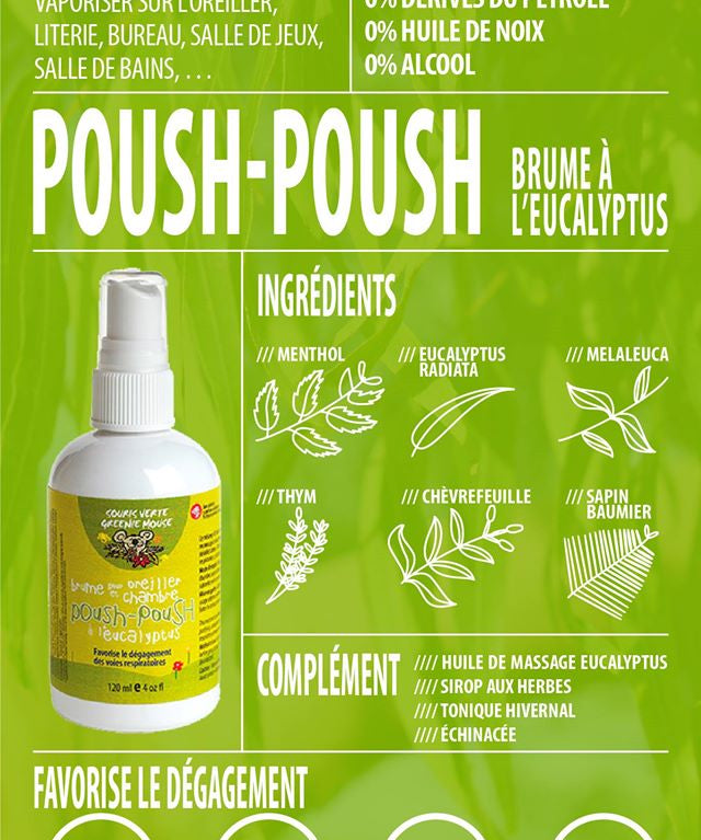 POUSH-POUSH» BRUME POUR OREILLER ET CHAMBRE, 120 ML