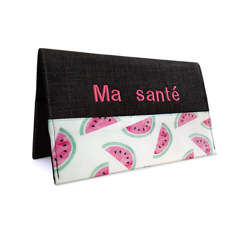Protège carnet santé personnalisé fille Melon d'eau
