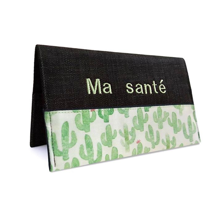 Protège carnet santé personnalisé fille Cactus