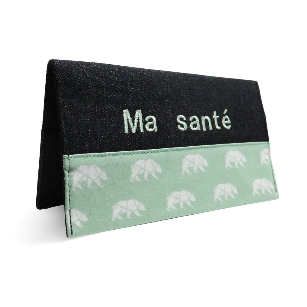 Protège carnet santé personnalisé fille Ours