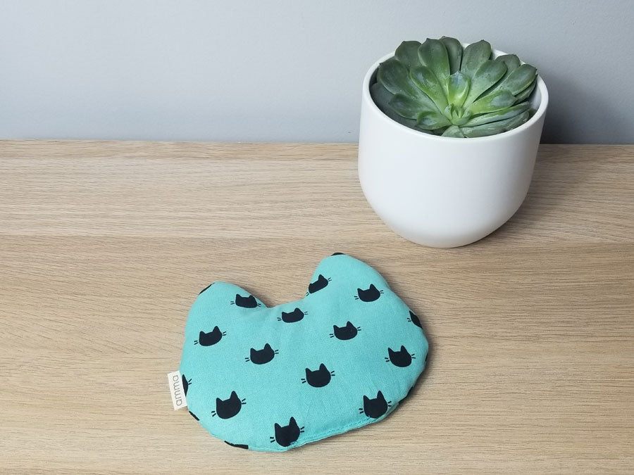 Le coussin chat Chat turquoise