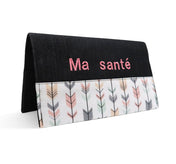 Protège carnet santé personnalisé fille Flèche corail