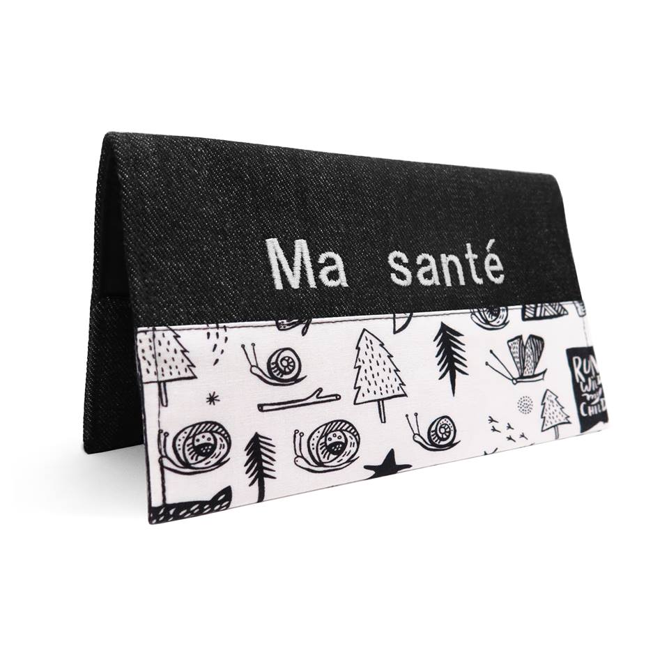 Protège carnet santé personnalisé fille Nature