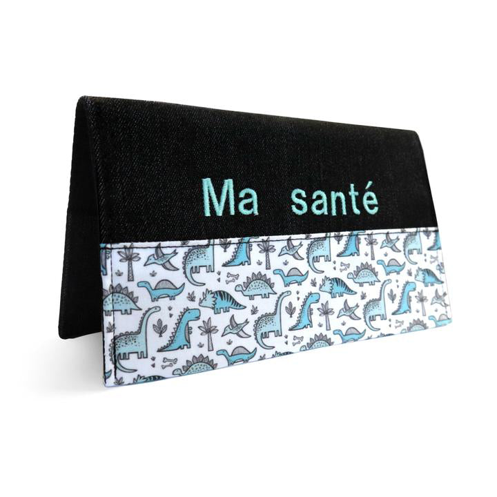 Protège carnet santé personnalisé gars  Dino