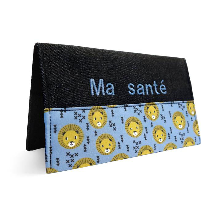 Protège carnet santé personnalisé gars  Lion