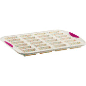 MOULE À 24 FINANCIERS STRUCTURE SILICONE™ CONFETTI BLANC