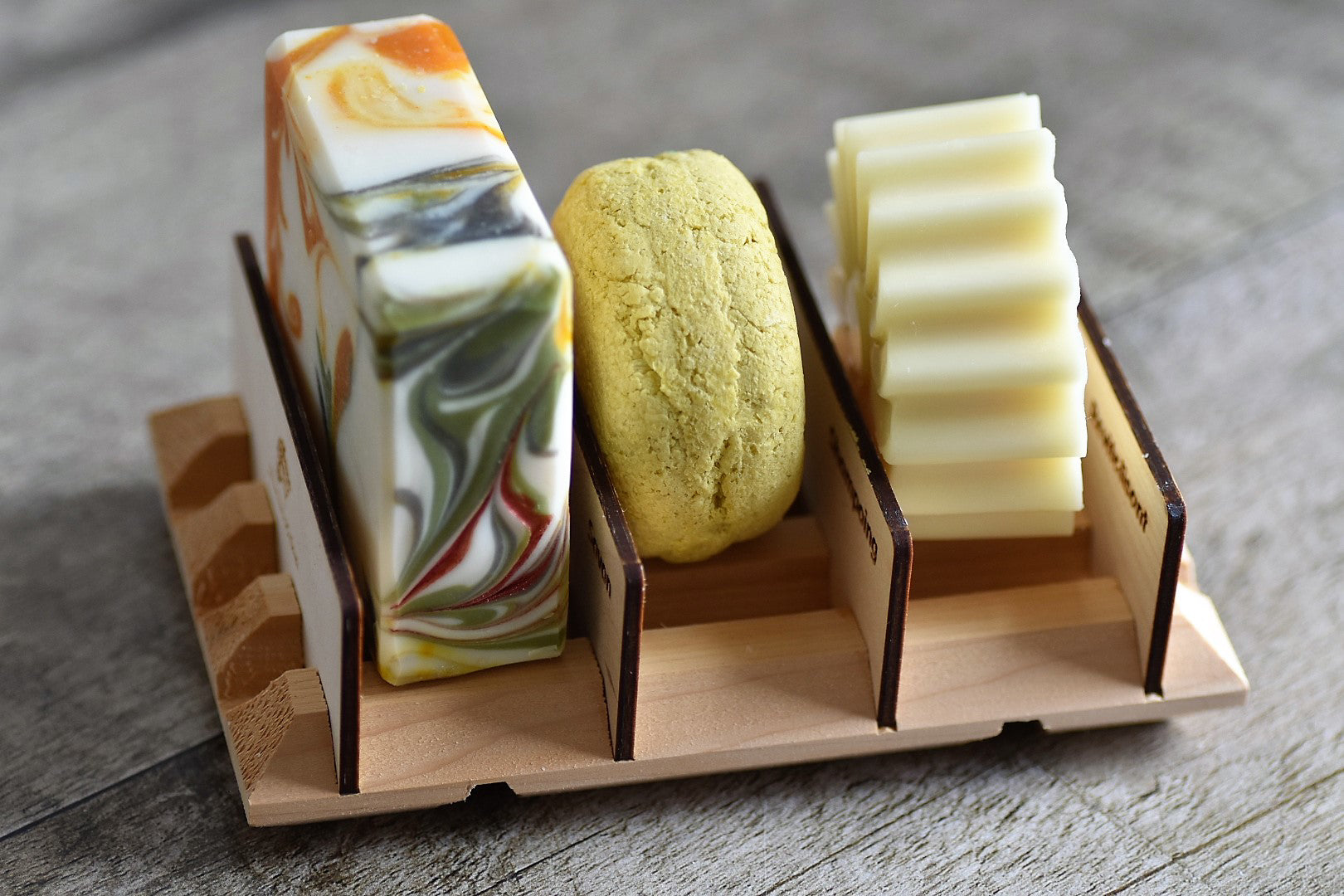 Porte savon triple