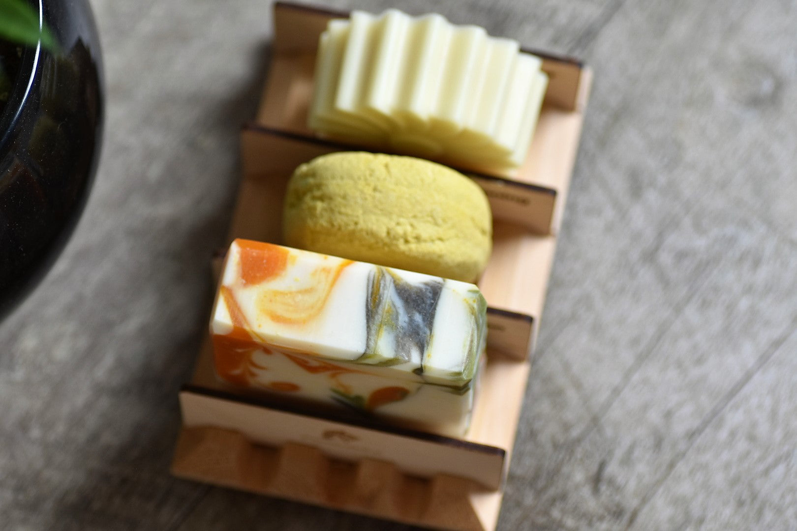 Porte savon triple