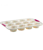 )MOULE À 12 MUFFINS STRUCTURE SILICONE™ CONFETTI BLANC
