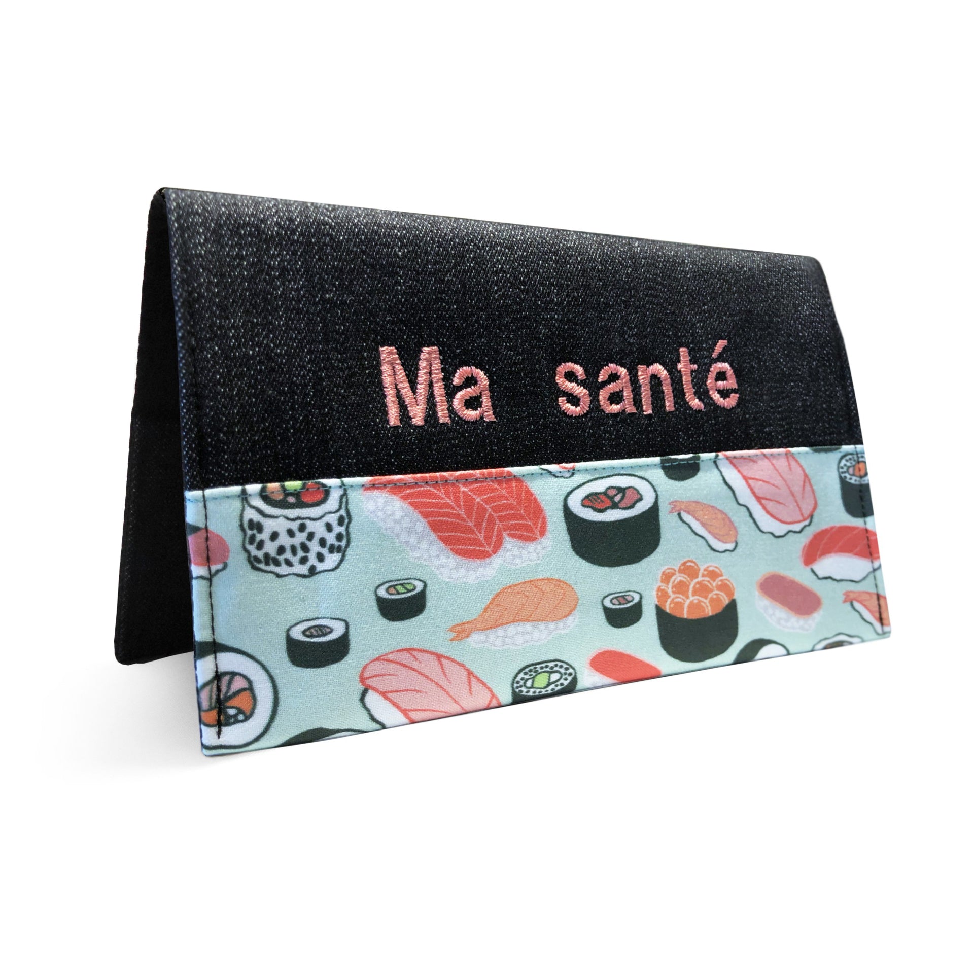 Protège carnet santé personnalisé fille Sushi