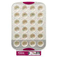 MOULE À 24 MINI MUFFINS STRUCTURE SILICONE™ CONFETTI BLANC