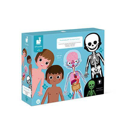 Janod Puzzle éducatif géant Le Corps Humain 350 pcs