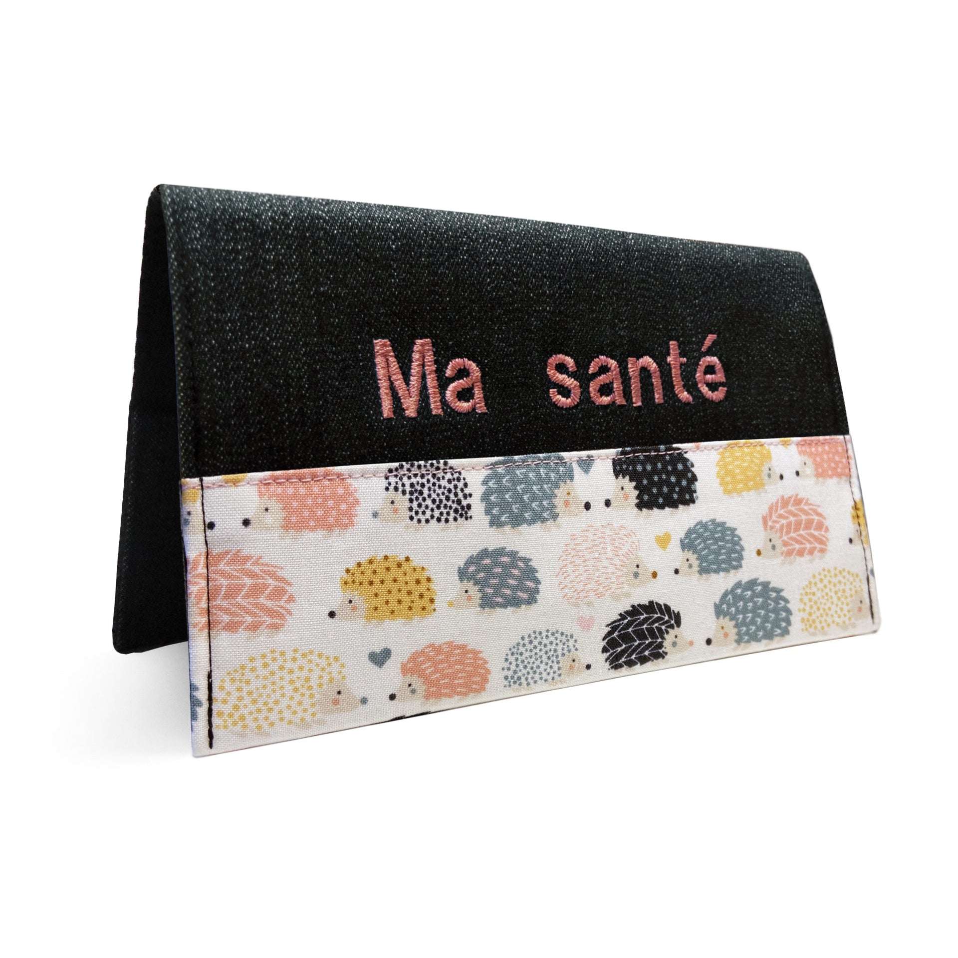 Protège carnet santé personnalisé fille hérisson