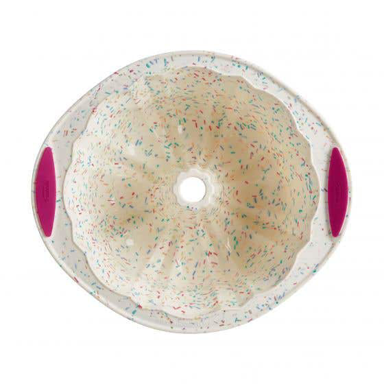 MOULE À GÂTEAU CANNELÉ STRUCTURE SILICONE™ CONFETTI BLANC