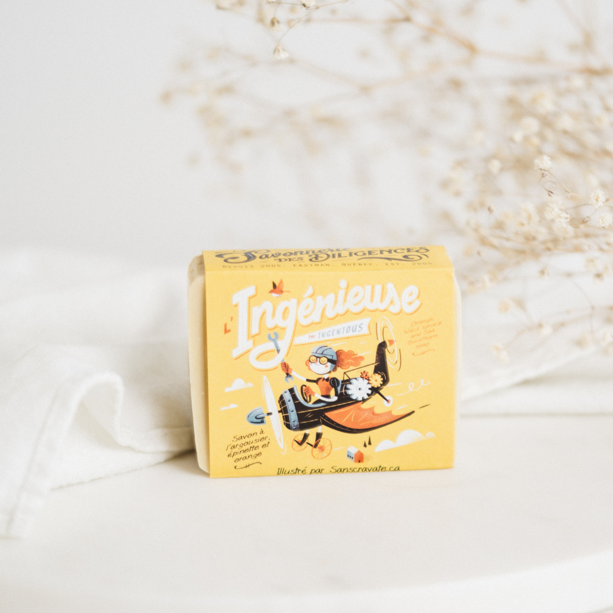 L’INGÉNIEUSE – SAVON À L’ARGOUSIER, ÉPINETTE ET ORANGE – SAVONNERIE DES DILIGENCES
