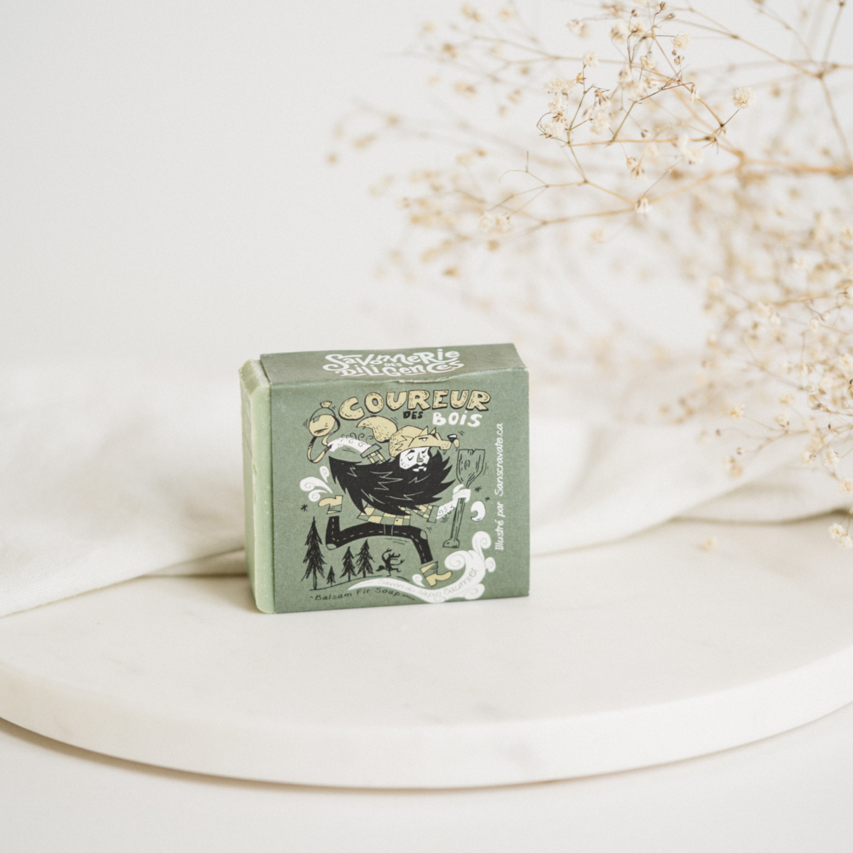 LE COUREUR DES BOIS- SAVON AU SAPIN BAUMIER – SAVONNERIE DES DILIGENCES