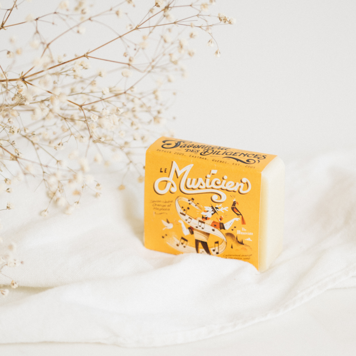 LE MUSICIEN – SAVON AU CÈDRE, ORANGE ET MAGNOLIA – SAVONNERIE DES DILIGENCES