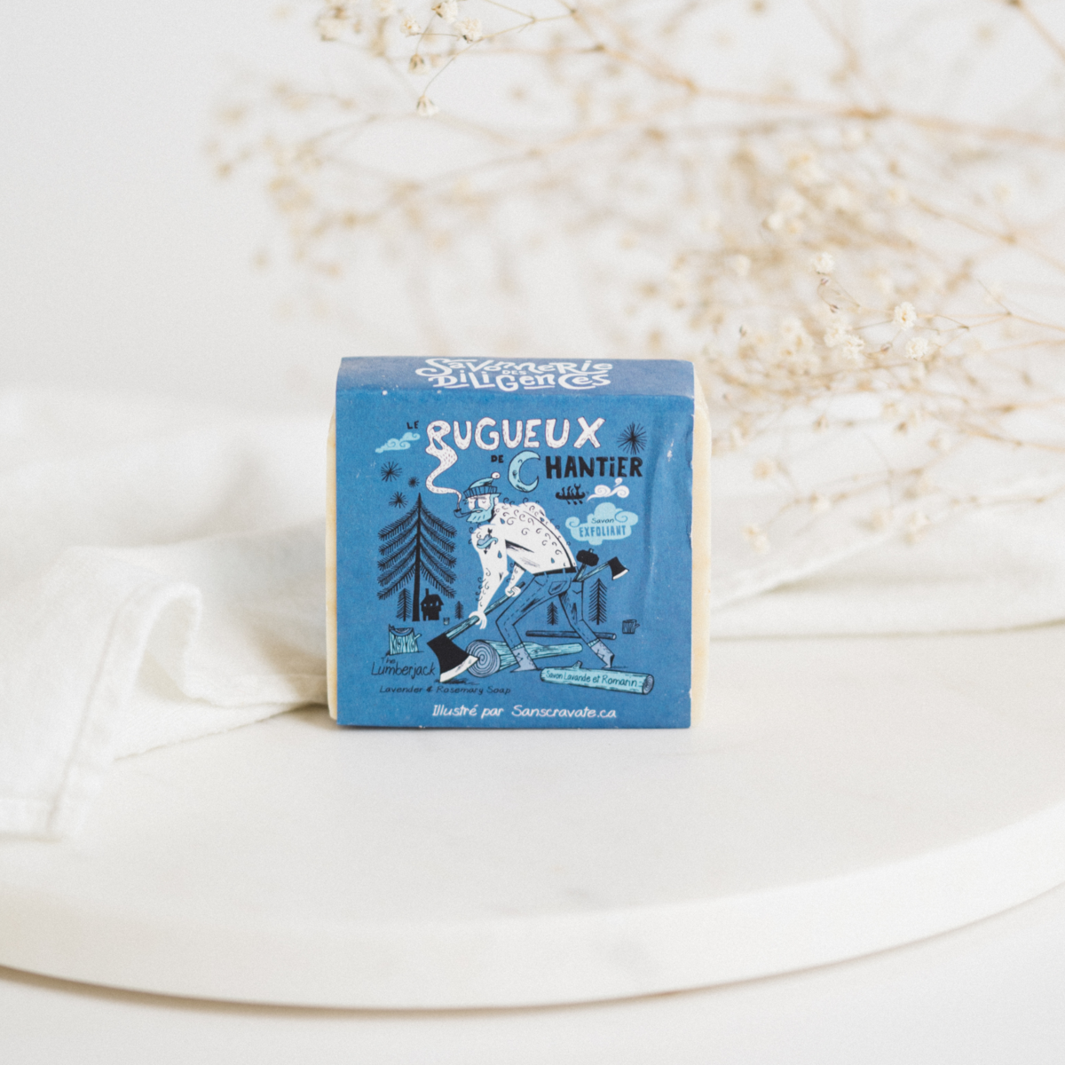 LE RUGUEUX DE CHANTIER – SAVON LAVANDE ET ROMARIN – SAVONNERIE DES DILIGENCES