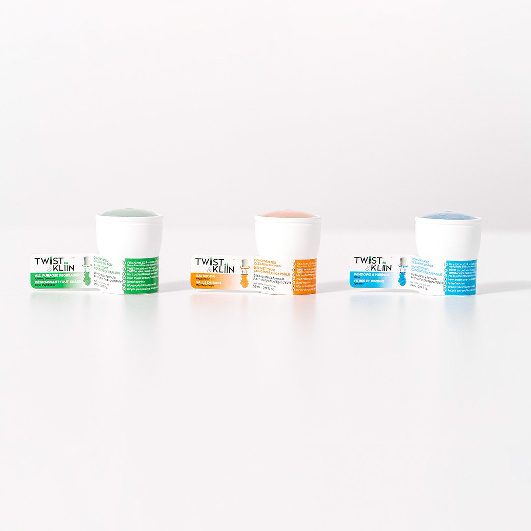 TWIST & KLIIN - CAPSULES DE BIO-NETTOYANT CONCENTRÉ - VITRES ET MIROIRS