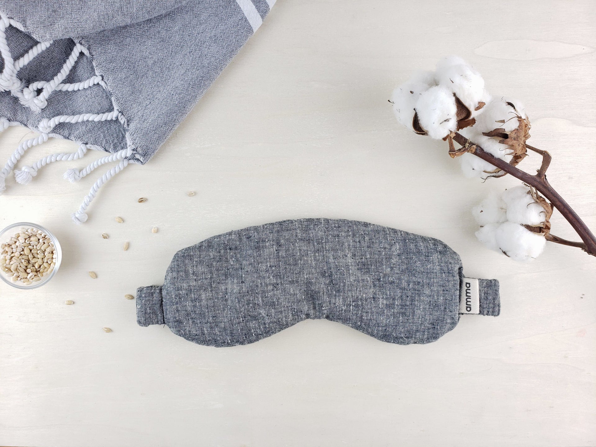 Masque thérapeutique à la lavande | Chanvre & coton bio gris