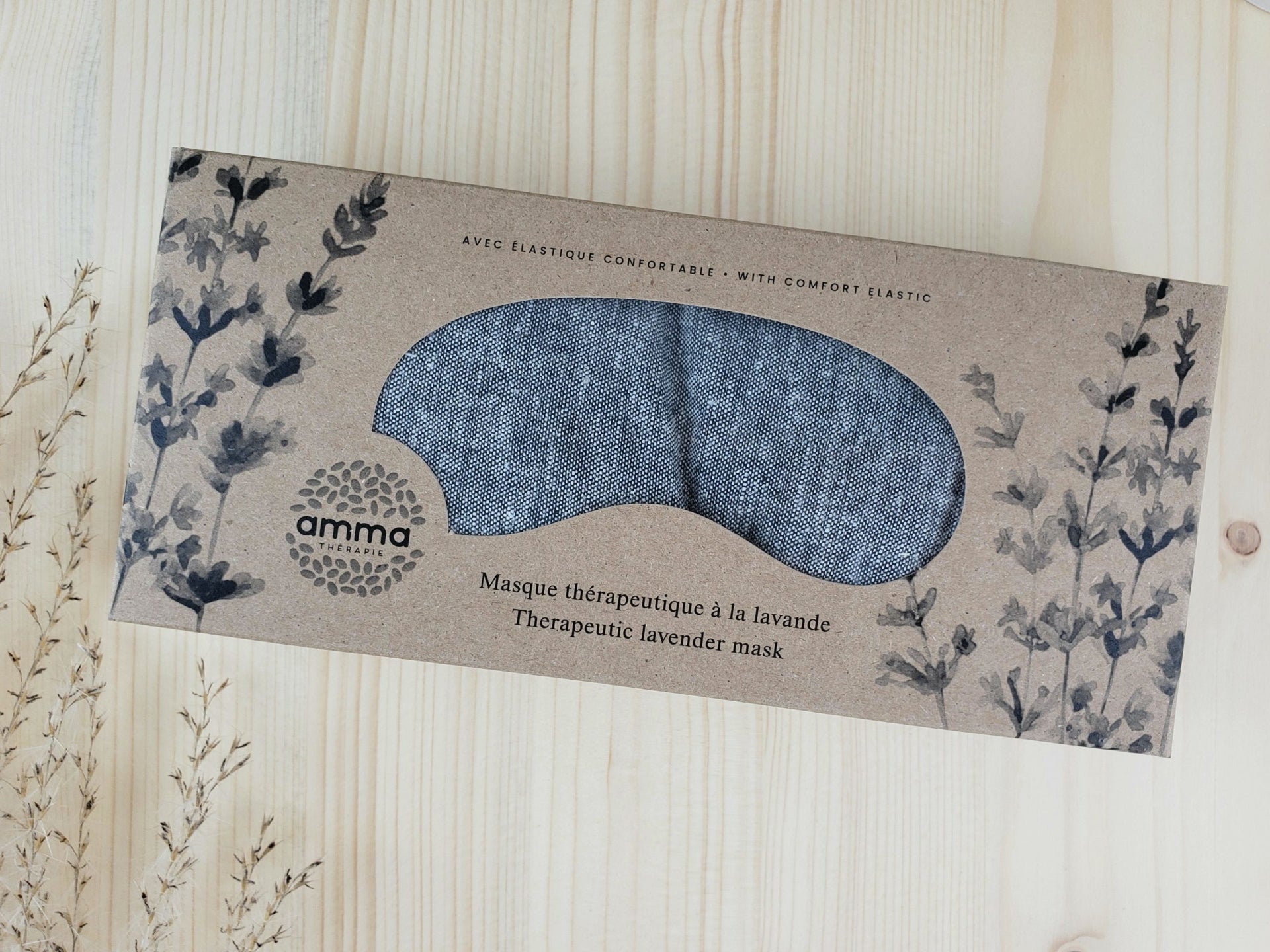 Masque thérapeutique à la lavande | Chanvre & coton bio gris