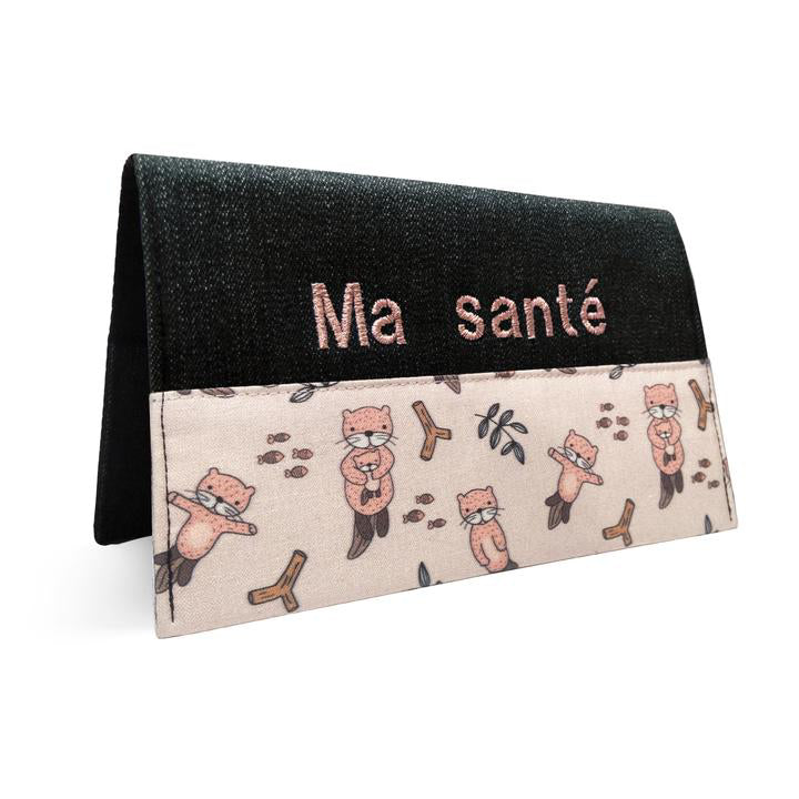 Protège carnet de santé Lolikö Loutre rose