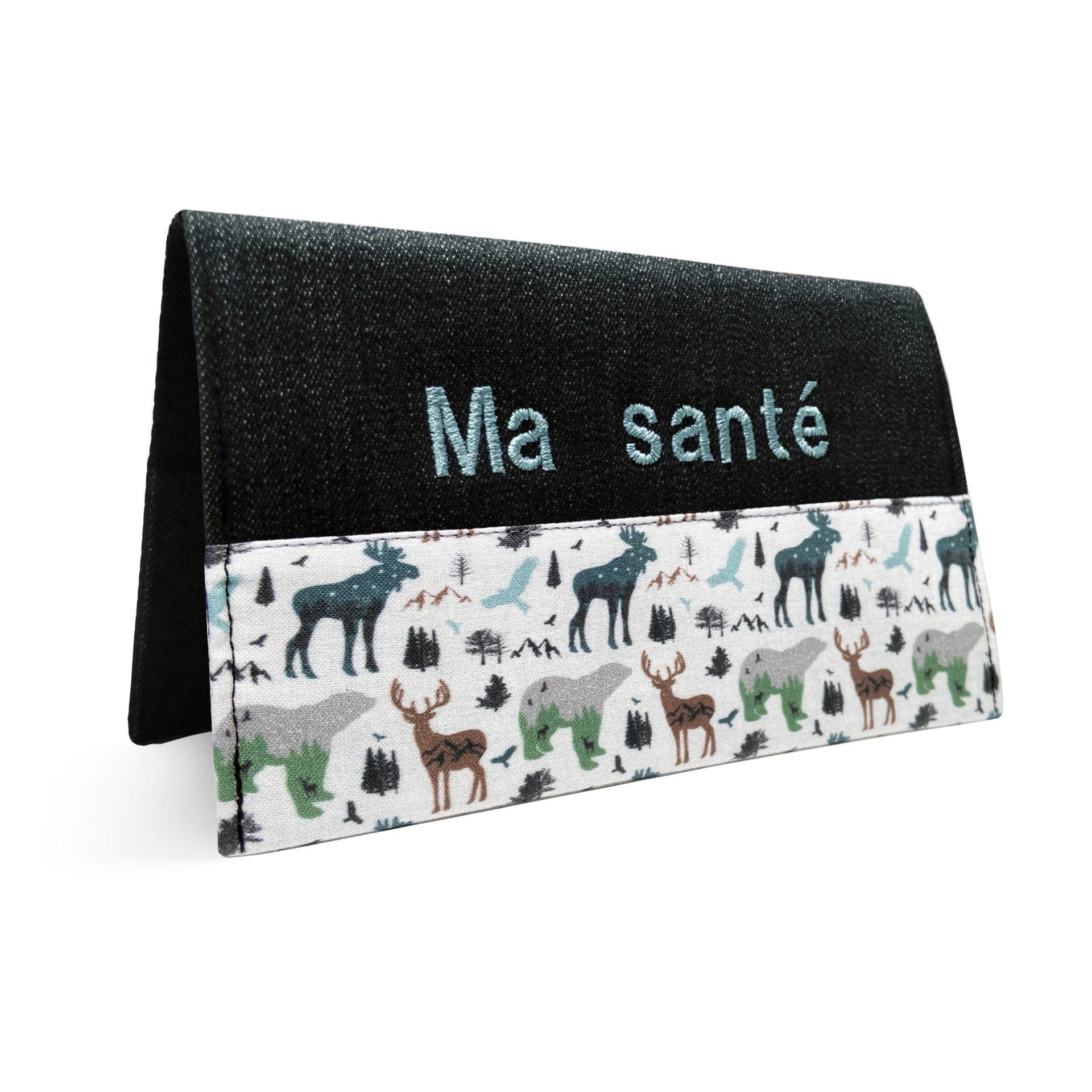 Protège carnet de santé imperméable, design scandinave gris jaune noir Protège carnet de santé imperméable, design scandinave gris jaune noir