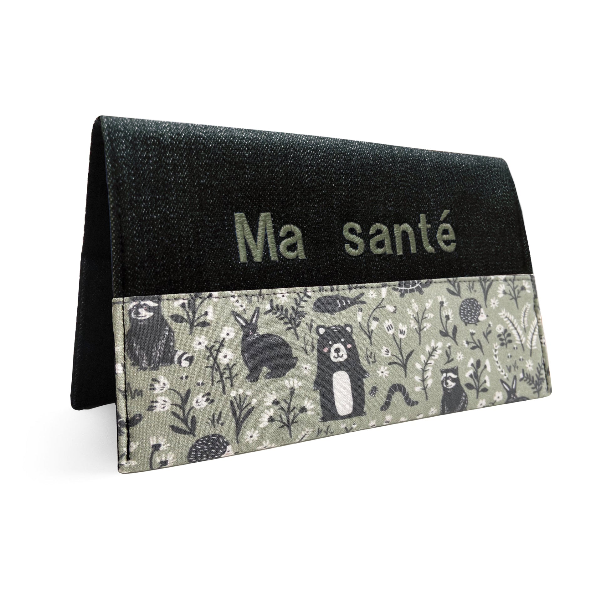 Protège carnet santé personnalisé gars sous-bois