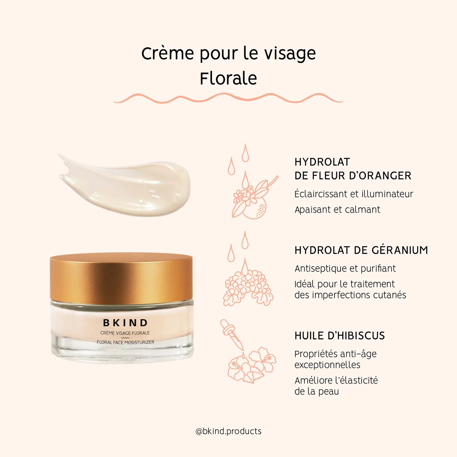 Crème visage florale avec fleur de chèvrefeuille