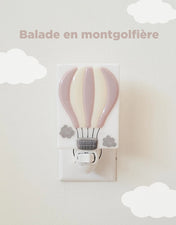 VEILLEUSE - BALADE EN MONTGOLFIÈRE - ROSE ANTIQUE