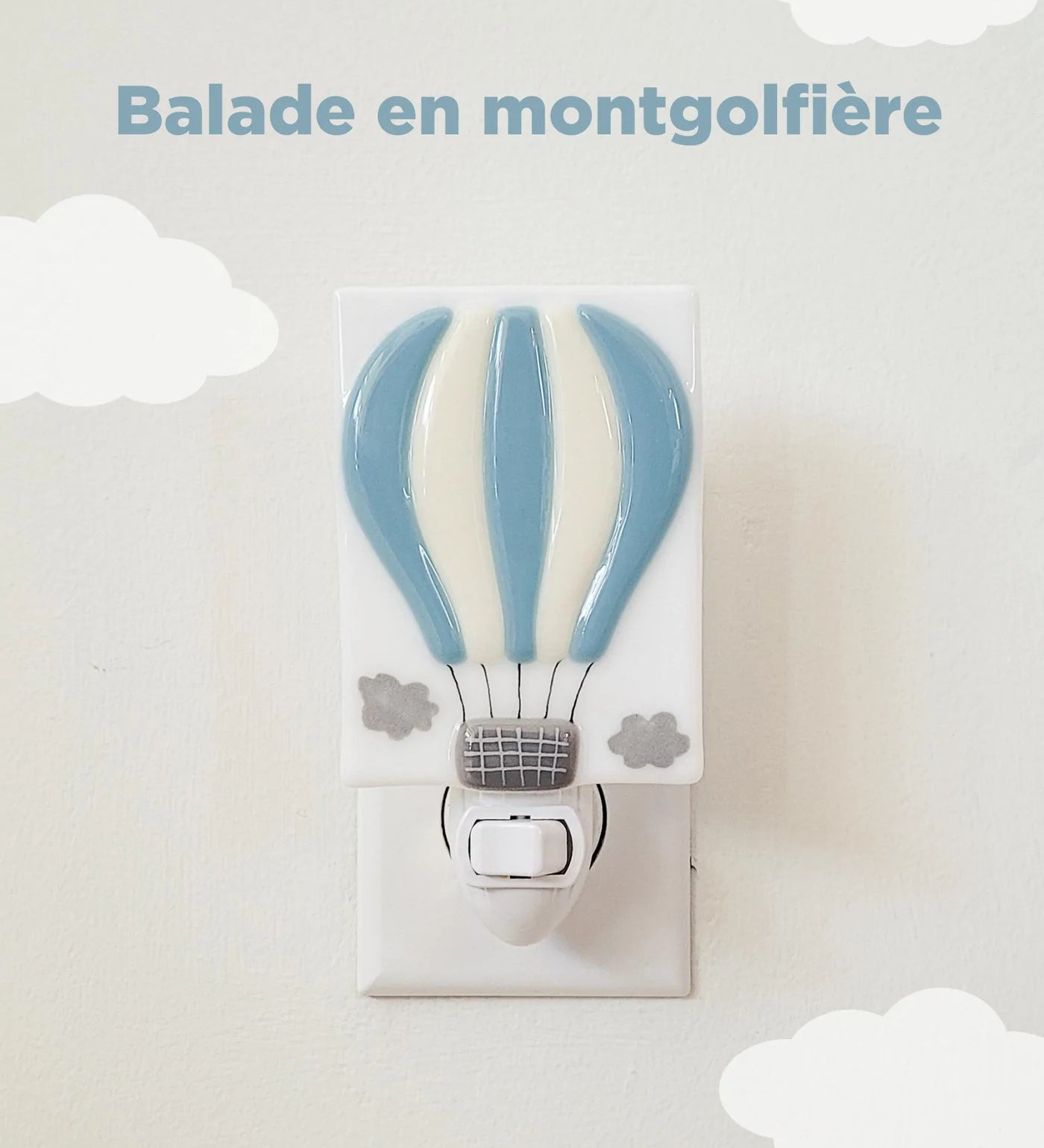 VEILLEUSE - BALADE EN MONTGOLFIÈRE - BLEU ALPIN