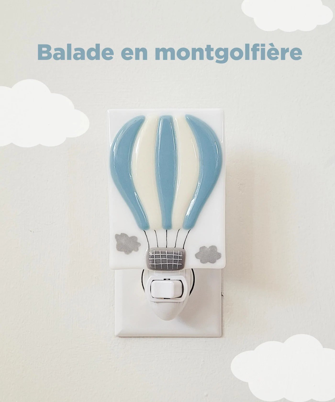 VEILLEUSE - BALADE EN MONTGOLFIÈRE - BLEU ALPIN
